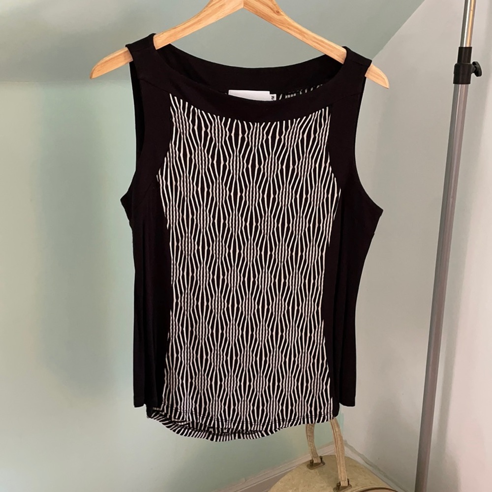 Boat neck printed top by Canadian designer